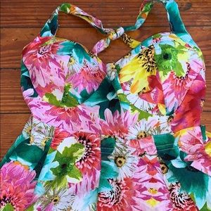 Halter Neck colorful dress